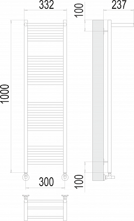 Аврора с/п П20 300х1000 Полотенцесушитель  TERMINUS Выборг - фото 3