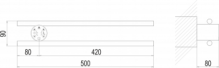 Полка Электро П2 КРУГ 500х90 NEW Выборг - фото 3