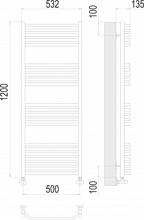 Виктория П22 500х1200 Полотенцесушитель  TERMINUS Выборг - фото 3