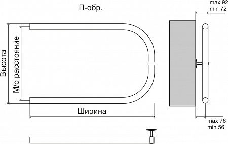 П-обр БШ 500х400 Полотенцесушитель  TERMINUS Выборг - фото 3