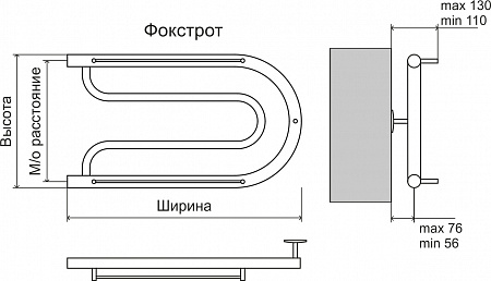 Фокстрот AISI 32х2 320х600 Полотенцесушитель  TERMINUS Выборг - фото 3