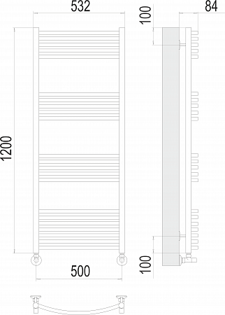 Классик П22 500х1200 Полотенцесушитель  TERMINUS Выборг - фото 3